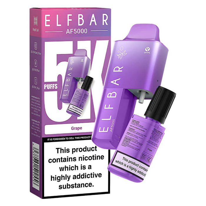 Limited Elf Bar AF5000 Disposable Rechargeable Vape Kit 5000 Puffs