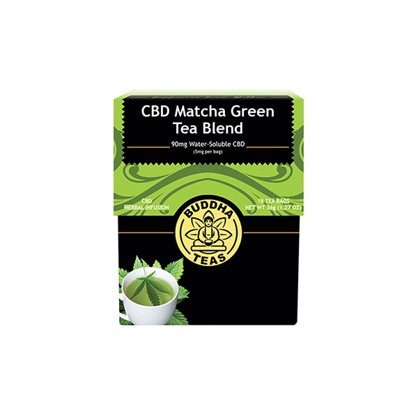 Exclusive Buddha Teas  CBD Tea Bags - Matcha Green Tea Blend