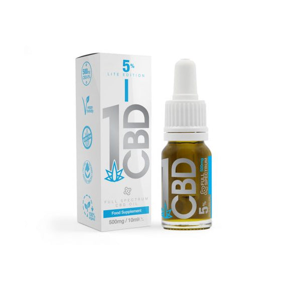 Buy Now 1CBD 5% Pure Hemp  CBD Oil Lite Edition 10ml