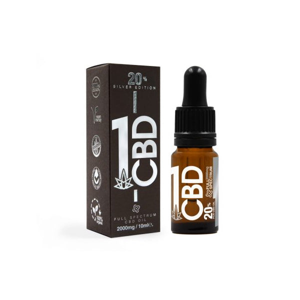 Best 1CBD 20% Pure Hemp  CBD Oil Sliver Edition 5ml