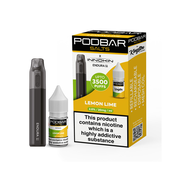 Discount Podbar Salts by Kingston x Innokin Endura S1 Disposable Vape Kit 3500 Puffs