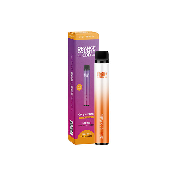 Buy Now Orange County CBD  CBD & CBG Disposable Vape Device 900 Puffs