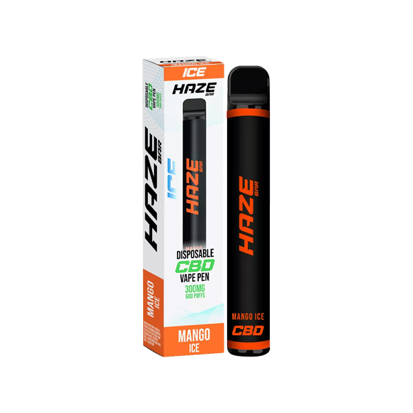 Shop Now Haze Bar Ice  CBD Disposable Vape Device 600 Puffs