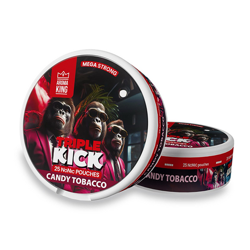 Aroma King Triple Kick NoNic Pouches - 25 Pouches 100mg 