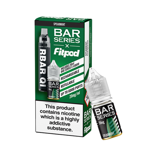 Bar Series x Fitpod RBAR QI Refillable Disposable Vape & 10ml Nic Salt - 6000 Puffs 20mg