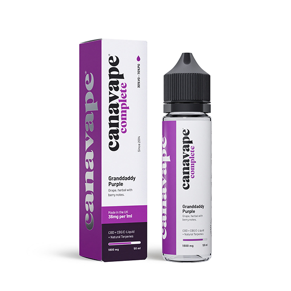 Shop Now Canavape  Full-Spectrum CBD + CBG E-liquid 50ml