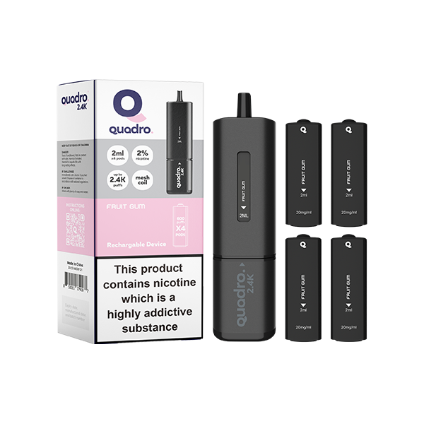 Sale Quadro 2.4K Pod Vape Kit Black Series 2400 Puffs