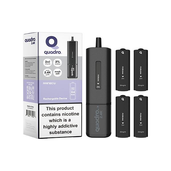 Exclusive Quadro 2.4K Pod Vape Kit Black Series 2400 Puffs