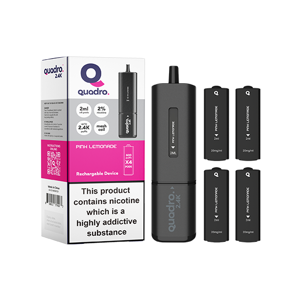 Best Quadro 2.4K Pod Vape Kit Black Series 2400 Puffs