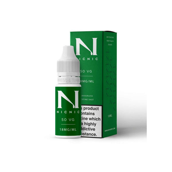 Nic Nic Flavourless Nicotine Shot 10ml/18mg 50VG