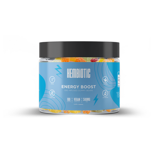 Hembiotic 500mg Functional CBD Gummy Bears – 100g | Vegan CBD Edibles