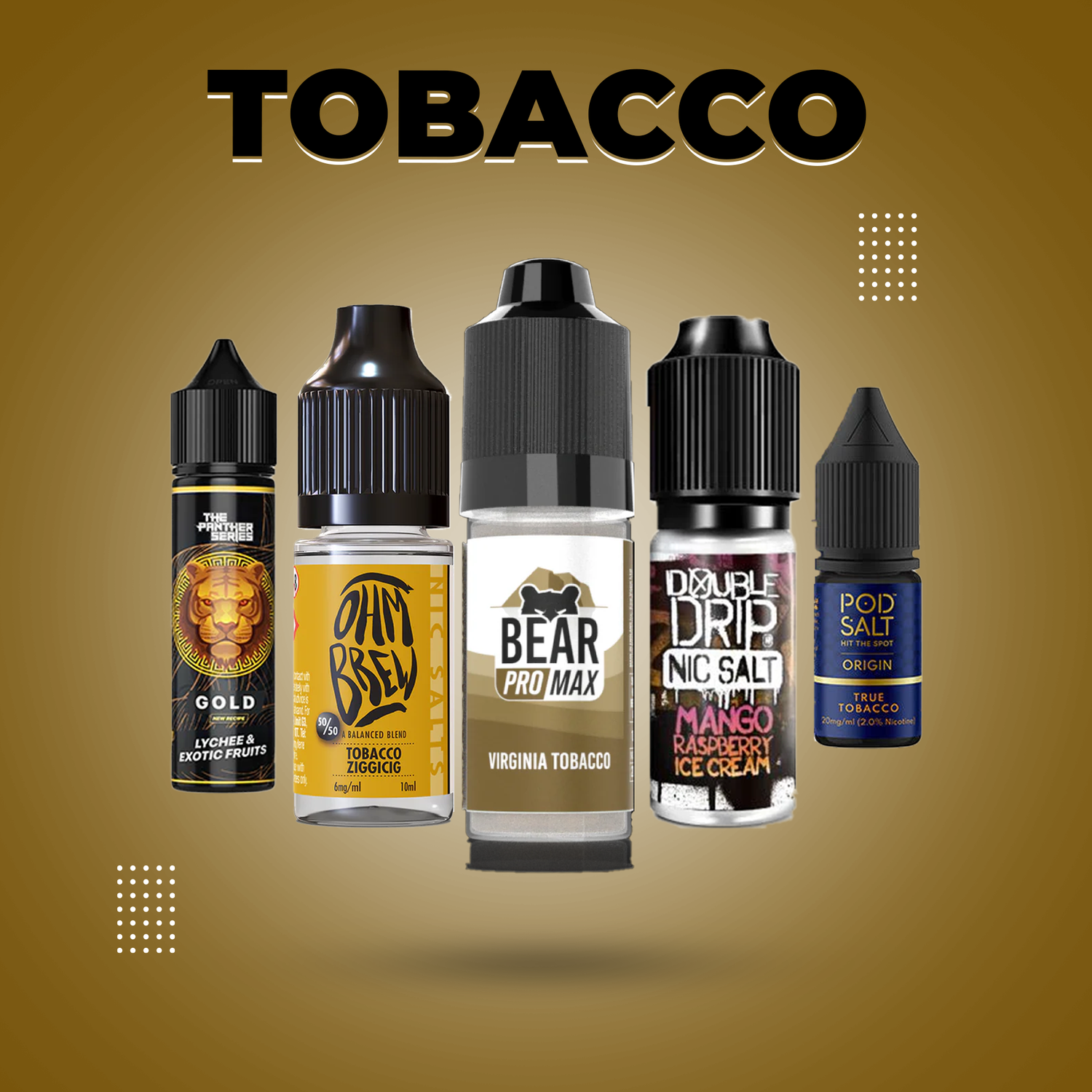 Tobacco flavour vape juice 