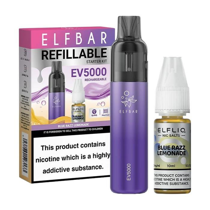 Discount Elf Bar EV5000 Disposable Pod Kit +  ElfLiq Salt