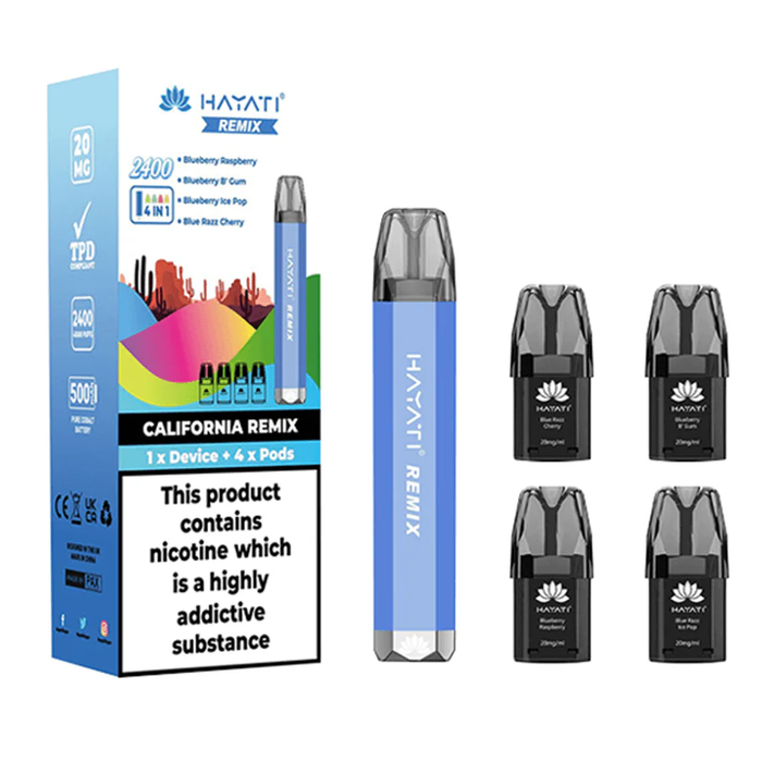 Exclusive Hayati Remix 4in1 2400 Pod Kit Disposable Vape 2400 Puffs