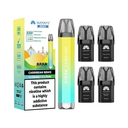 Hayati Remix 4in1 2400 Pod Kit Disposable Vape 2400 Puffs