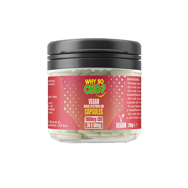 Sale Why So CBD? 1800mg Broad Spectrum CBD Vegan Capsules - 30 Caps