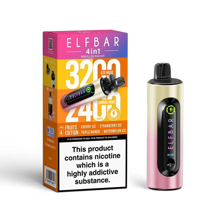 Limited Elf Bar 4 in 1  Pod Vape Kit 3200 Puffs