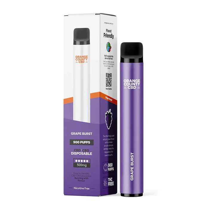 Discount Orange County CBD  CBD & CBG Disposable Vape Device 900 Puffs