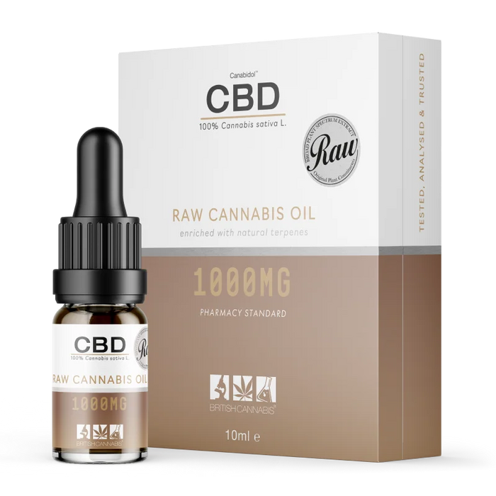 Discount CBD by British Cannabis  CBD Raw Cannabis Oil Drops 10ml