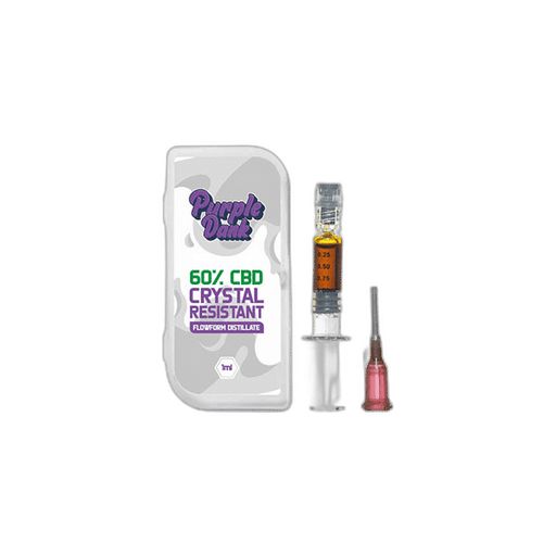 Shop Now Purple Dank 60% CBD Crystal Resistant Flowform Distillate - 1ml (BUY 1 GET 1 FREE)