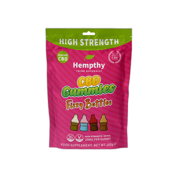 Exclusive Hempthy  CBD Fizzy Bottles Gummies - 50 Pieces