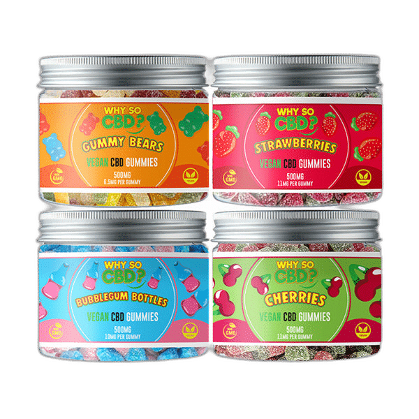 Exclusive Why So CBD?  Broad Spectrum CBD Small Vegan Gummies - 11 Flavours