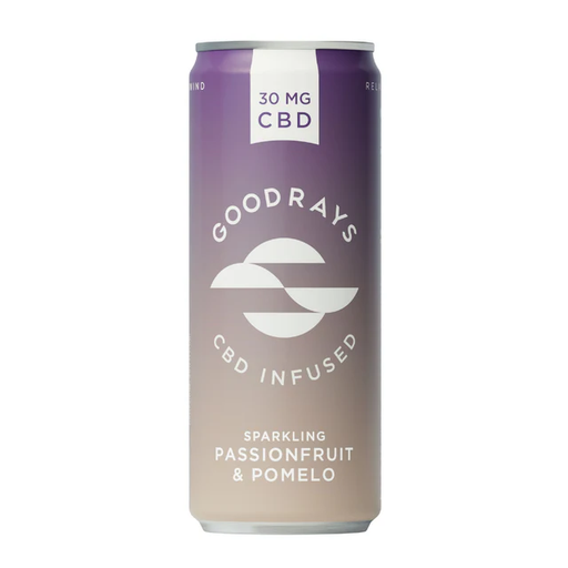 12 x Goodrays 30mg CBD Passionfruit & Pomelo Seltzer 250ml