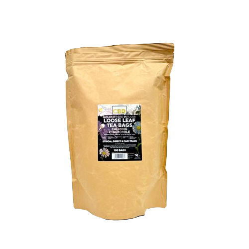 Equilibrium CBD 340mg Tea Chamomile Catering Pack - 100 Biodegradable Pyramid Tea Bags