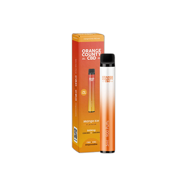 Orange County CBD 500mg CBD & CBG Disposable Vape Device 900 Puffs