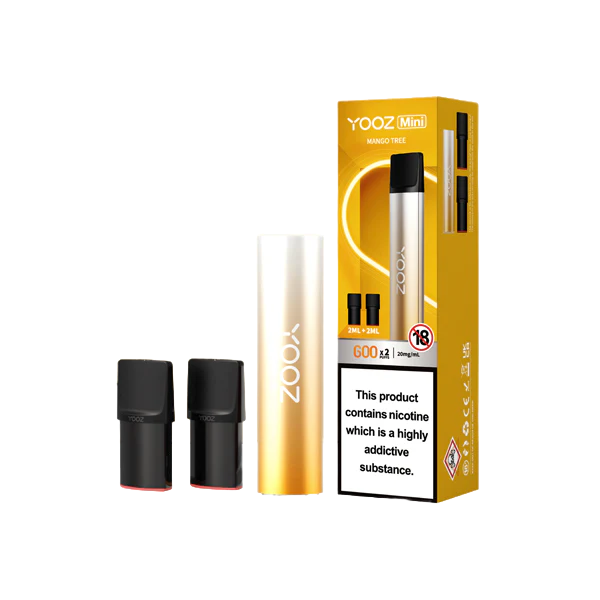 Discount Yooz Mini Rechargeable Device & Vape Pods x2 600 Puffs