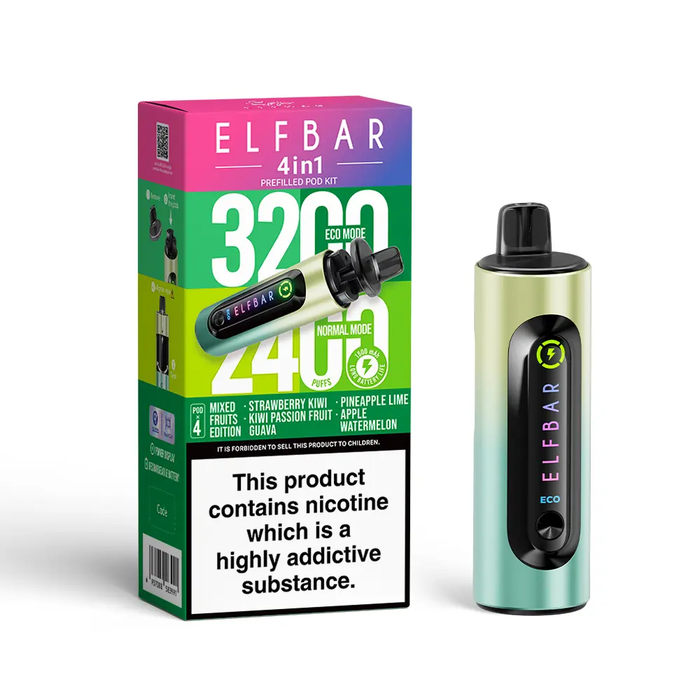 Buy Now Elf Bar 4 in 1  Pod Vape Kit 3200 Puffs