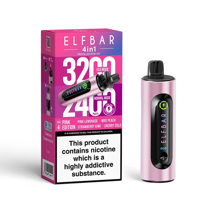 Shop Now Elf Bar 4 in 1  Pod Vape Kit 3200 Puffs