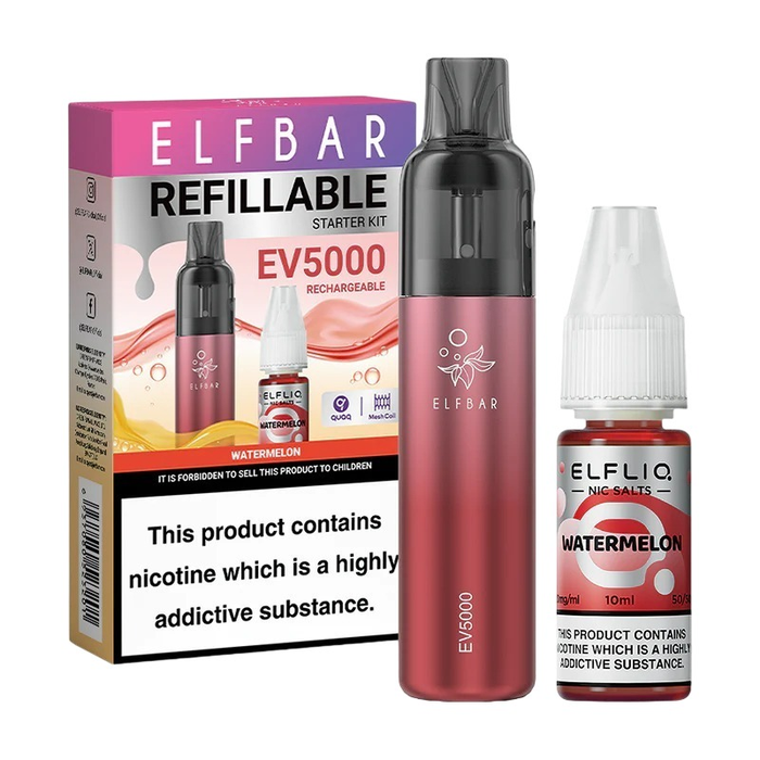 Sale Elf Bar EV5000 Disposable Pod Kit +  ElfLiq Salt